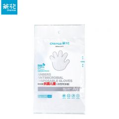 茶花（CHAHUA） 312003抗菌一次性塑料加厚手套100只设计贴合易戴易脱