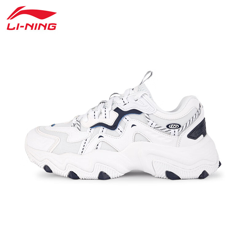 李宁（LI-NING） AGCV399-1猫爪舒适透气男款经典休闲鞋标准白45