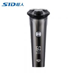 超人（SID） 剃须刀男士电动刮胡刀智能全身水洗充电式胡须刀旅行便携 三头数显剃须刀HS7357