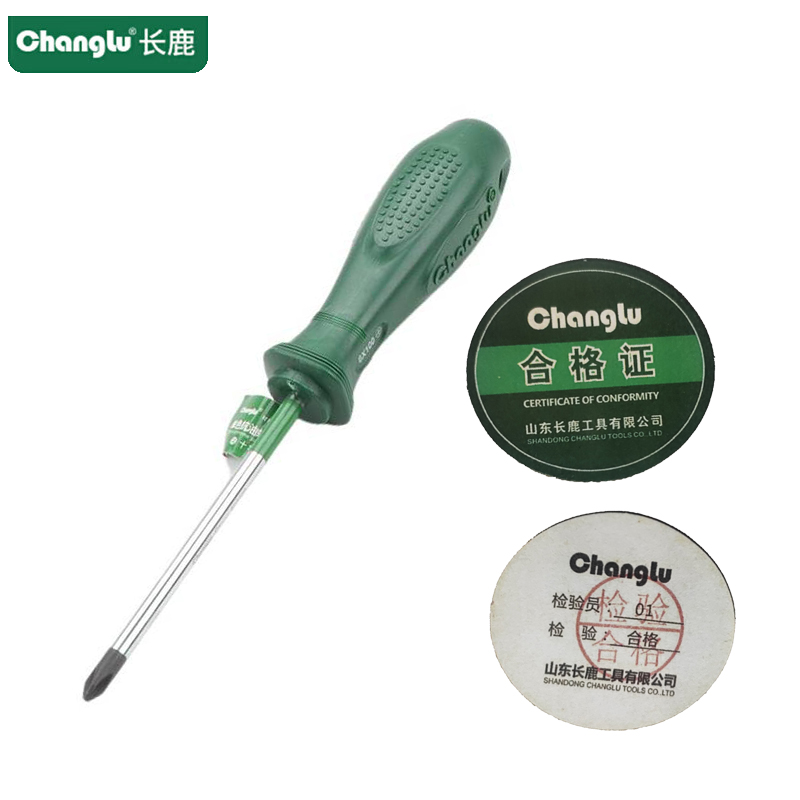 长鹿 单色抗油螺丝刀（十字）6*100mm/把