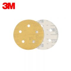 3M 5寸圆形背绒植绒砂纸 5孔 236U P80 100片/包