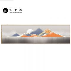 九千谷 卧室装饰画晶瓷镶钻现代轻奢主卧次卧床头背景墙遮挡壁画挂画50*150cm黑框7826
