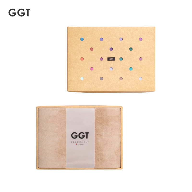 GGT 日本雪花绒浴巾礼盒加大加厚款送礼成人大浴巾速干男女洗澡巾浴巾礼盒装浅咖80*200cm