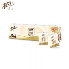 清风   原木纯品手帕纸便携式面巾纸随身装餐巾纸卫生纸 3层8张10包