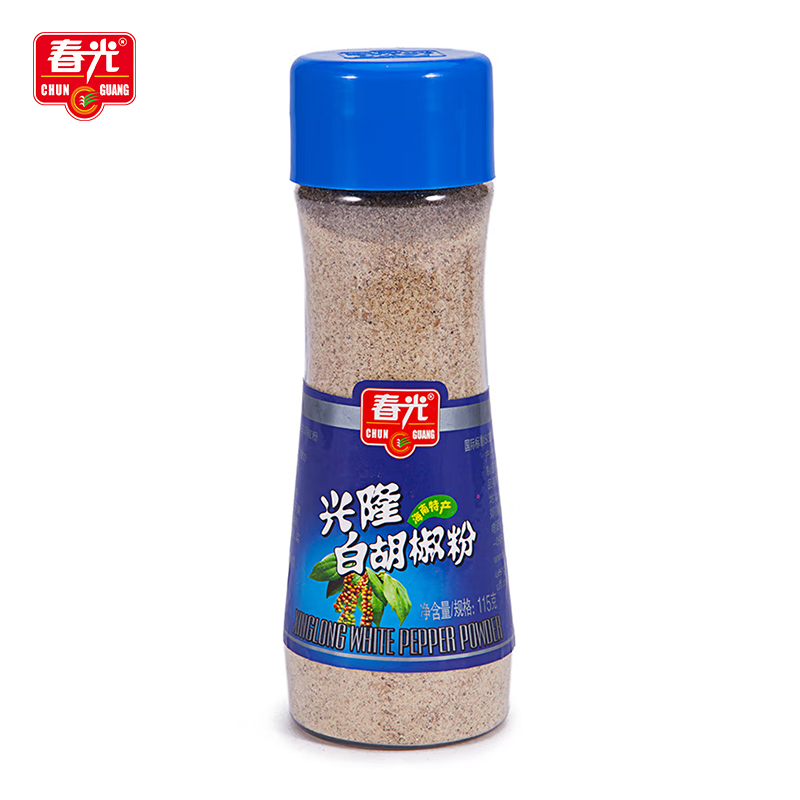 春光 白胡椒粉115g 瓶装 海南特产 调味品香辛料烧烤炒菜胡辣炖汤