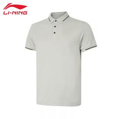 李宁（LI-NING） APLU201-3男士运动时尚舒适透气男款短袖POLP衫灰色XL码