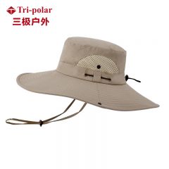 三极户外（Tri-polar） TP6458渔夫帽男夏季大檐遮阳户外帽登山太阳帽卡其色