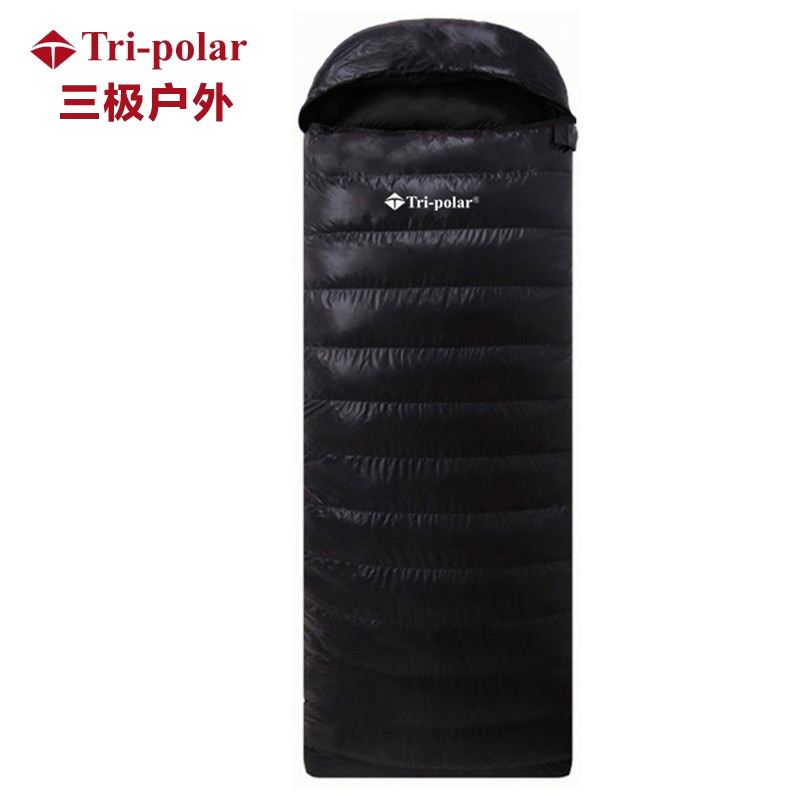 三极户外（Tri-polar） TP2938信封式保暖睡袋成人午休露营冬季睡袋210*80cm1.8kg黑色