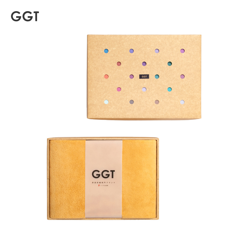 GGT 日本雪花绒浴巾礼盒加大加厚款送礼成人大浴巾速干男女洗澡巾浴巾礼盒装山吹80*200cm