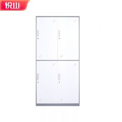 悦山 更衣柜员工柜带锁储物柜铁皮衣柜 四门更衣柜900*500*1850