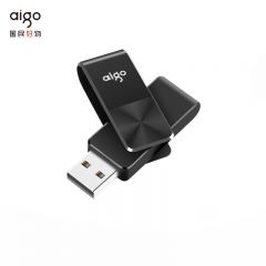 爱国者（aigo） U266 16GB USB2.0 U盘 U266迷你款 黑色 简约侧旋转金属商务U盘DLSK