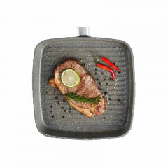WMF德国福腾宝 麦饭石色持久不沾电磁炉平底锅怀石不粘牛排煎锅26cm