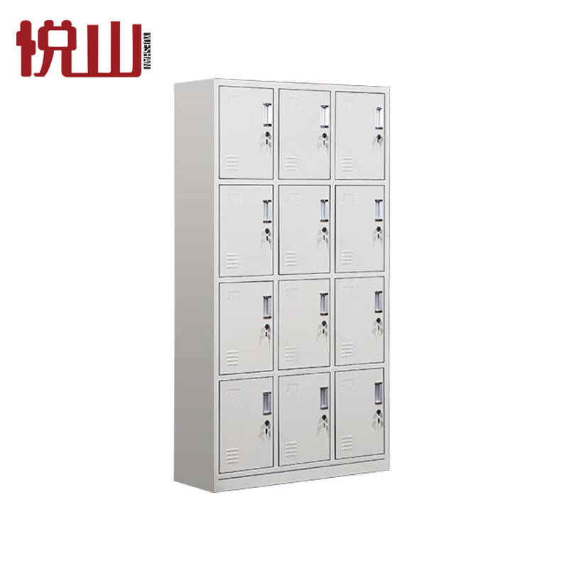 悦山 更衣柜加厚钢制储物柜存包柜员工柜 12门更衣柜 900*350*1800mm 台