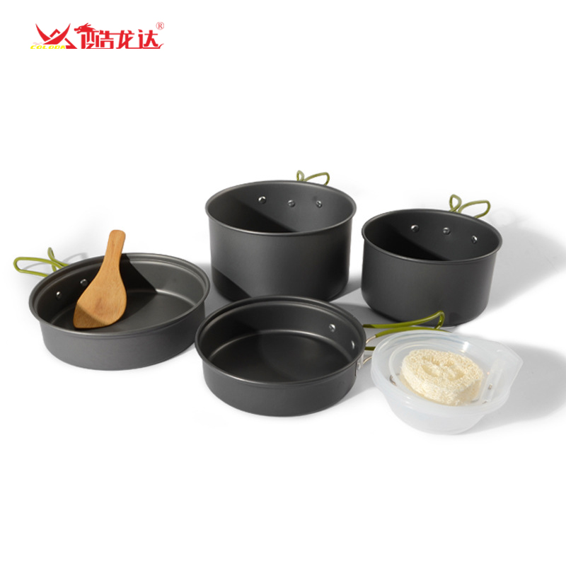 酷龙达（Coloda） CLD-LJT08露营炊具套锅装组合户外便携耐用露营炊具套装