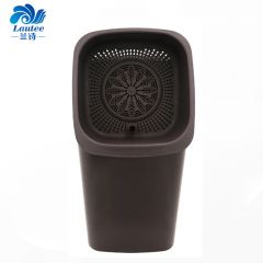 兰诗（LAUTEE） 茶渣过滤桶 垃圾桶塑料茶台废水桶过滤垃圾茶水桶 咖啡色方形大号
