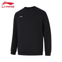 李宁（LI-NING） 柔软舒适保暖男款套头无帽卫衣AWDUB25-1黑色3XL