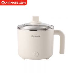 艾美特（AIRMATE） CRA1206M 电煮锅多功能锅小电锅 宿舍小锅电蒸锅1.2L大学生宿舍泡面小火锅电热锅迷你电锅 奶白色