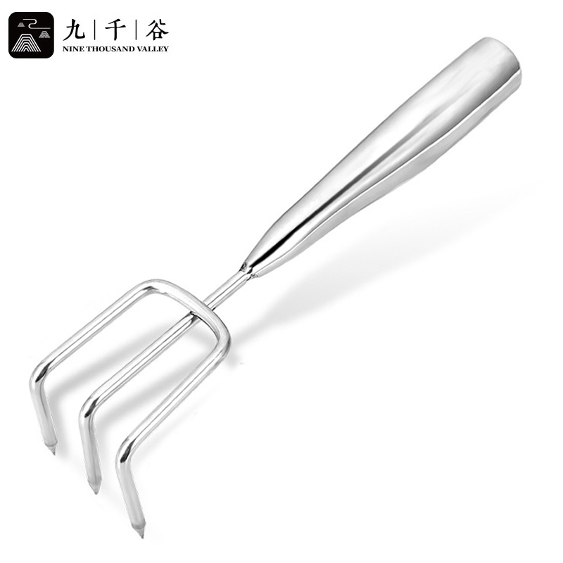 九千谷 园艺工具不锈钢小耙子 园林工具种花养花种菜园艺种植锄头除草户外多功能农用农具4443