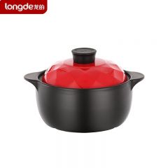 龙的（longde）LD-TP730陶瓷锅炖锅3.5L砂锅汤锅新陶养生浅汤煲明火耐高温适用燃气灶