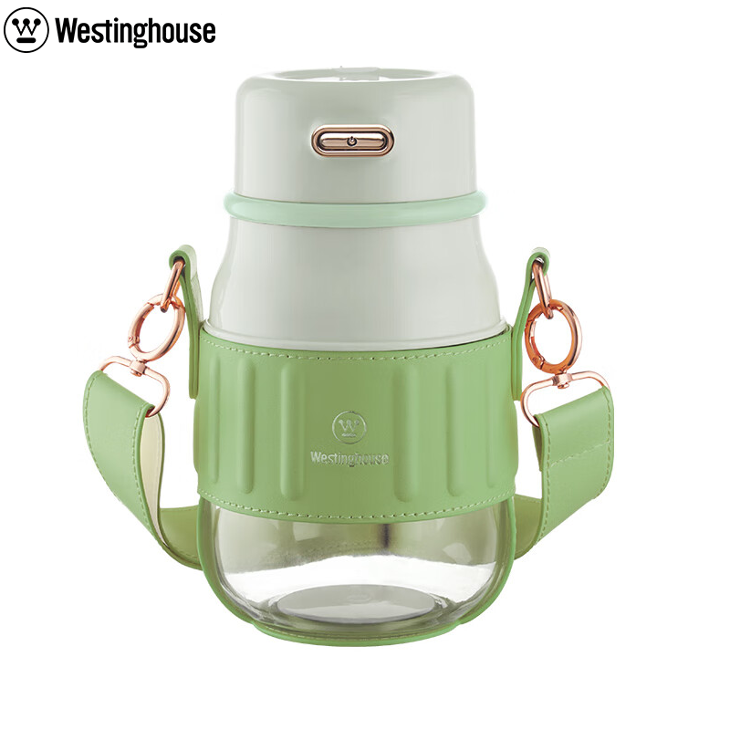 西屋（Westinghouse） WSX800A绿色便携榨汁机无线电动榨汁桶充电果汁杯随行杯户外小胖吨杯