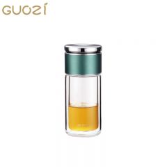 果兹 水杯茶杯居家办公室星羽控茶杯双层玻璃杯 225ML GZ-S54