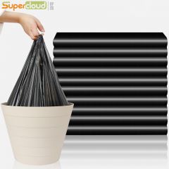 舒蔻   （Supercloud） 垃圾袋家用手提式小号黑色背心式大号拉圾桶商用酒店物业加厚塑料袋 33*52/35个