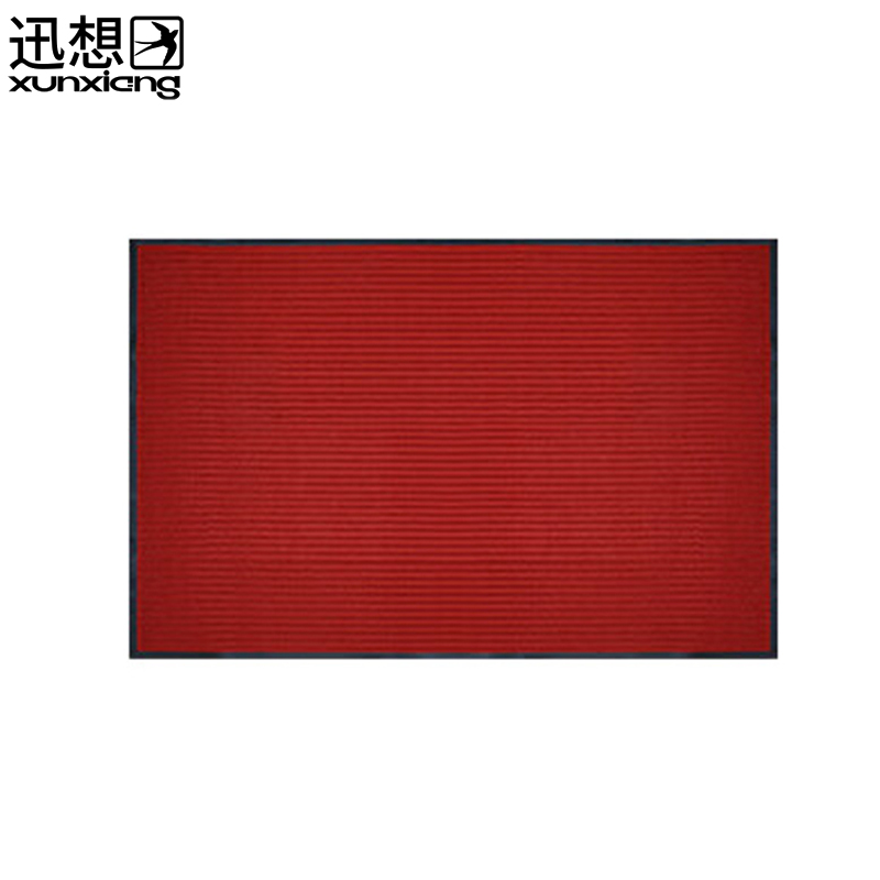迅想 商用进门迎宾防滑垫吸水门垫商用写字楼商铺酒店大门口脚垫暗红色双条纹50*80cm0323