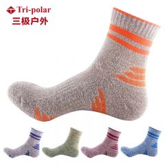 三极户外（Tri-Polar） TP3325户外运动袜秋冬季排汗速干袜登山跑步透气袜运动袜5双装