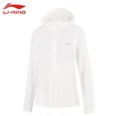 李宁（LI-NING） AFDV980-1女士针织外套舒适透气针织风衣乳白色XL码