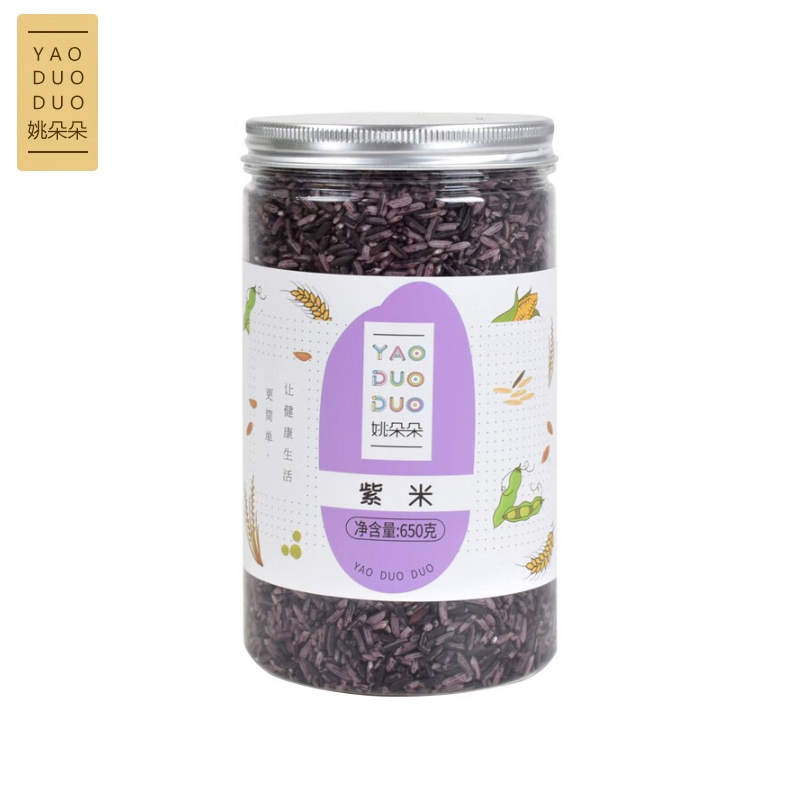 姚朵朵 紫糯米五谷粗粮杂粮无染色紫米粥 紫米650g