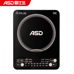 爱仕达（ASD） AI-F21C902 电磁炉家用火锅大功率2100W触控微晶面板多段火力黑色
