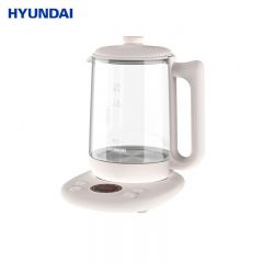 HYUNDAI 智能养生壶 电热水壶大加热功率多档火力调节安全防干烧智能养生壶 预约保温1.8L大容量HD-518H黄色