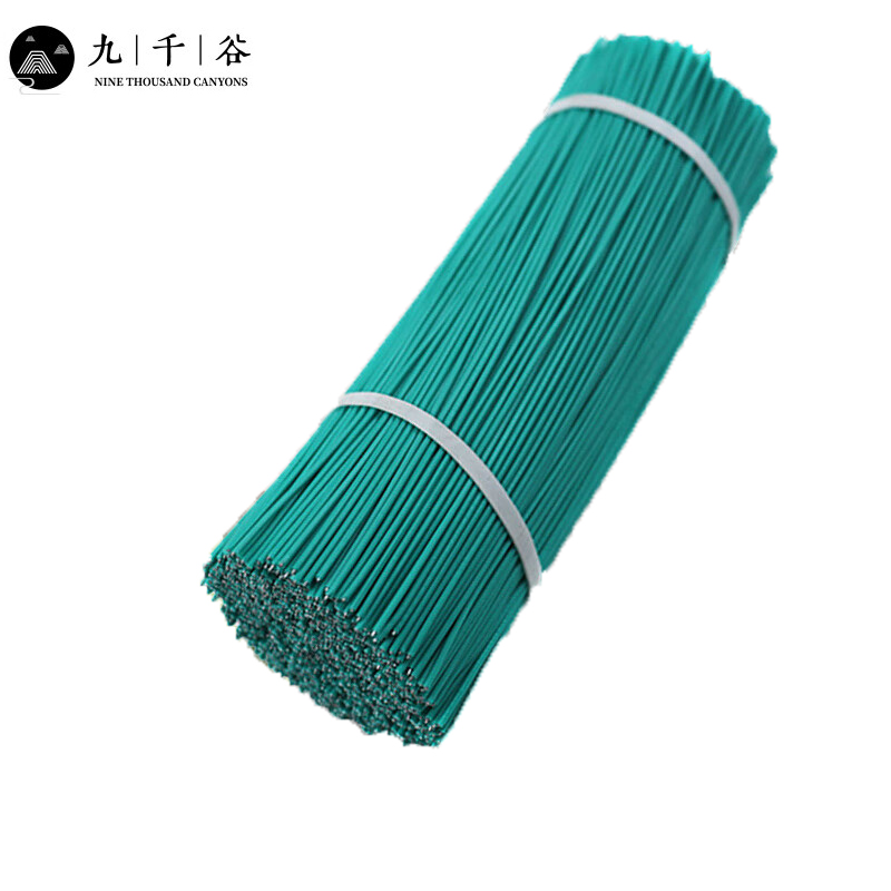九千谷 园艺捆扎线  多功能绑带爬藤植物花卉扎线塑包铁丝带扎线圆形绿色 0.55*15cm/约1000根7512