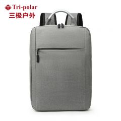 三极户外（Tri-polar） TP2056男女大容量双肩背包初中学生书包韩版电脑包浅灰色