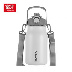 富光（FUGUANG） FGZ2215-1300不锈钢保温杯大肚杯白色一键开盖直身保温杯大容量儿童保温泡茶杯