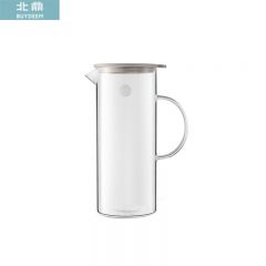 北鼎（Buydeem）凉水壶 1200ml泡茶杯办公室家用茶具玻璃杯子带把茶水分离杯高硼硅玻璃