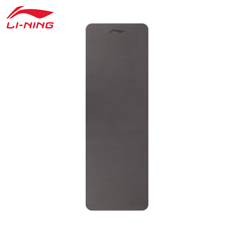 李宁（LI-NING）男女同款健身运动垫瑜伽垫 AQTU229-1 灰色