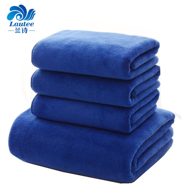 兰诗（LAUTEE） 加厚超细纤维毛巾定制毛巾超强吸水巾宝蓝色30*70cm10条装 FW-2052
