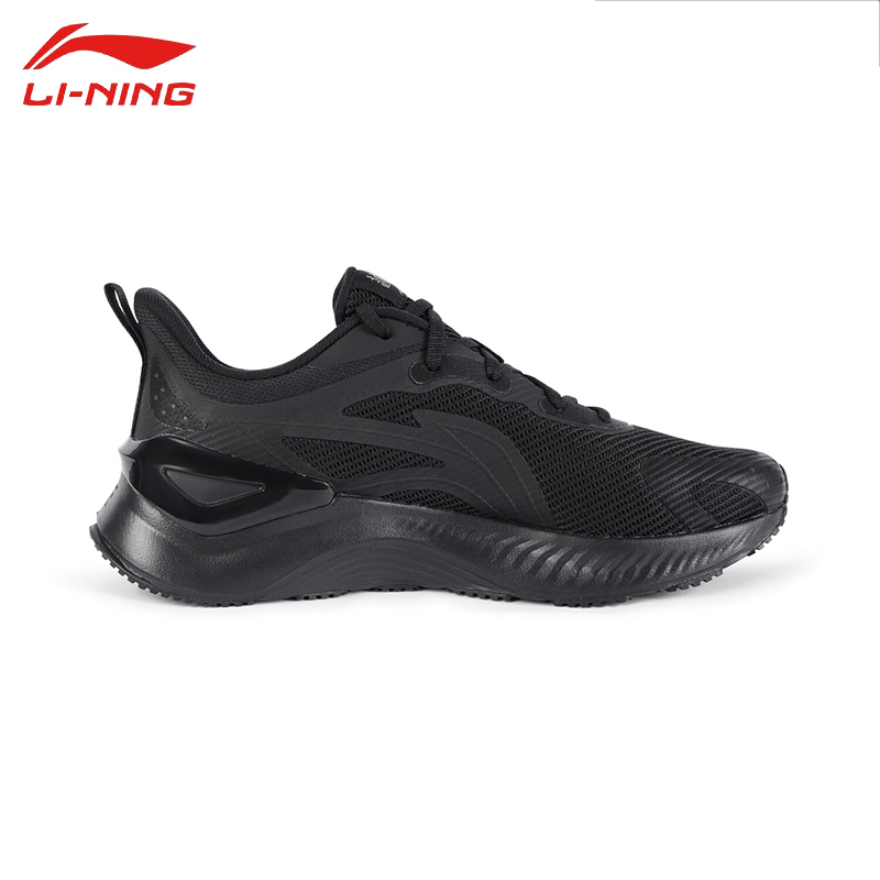 李宁（LI-NING） ARHV022-1女士缓震保护跑鞋越影舒适透气运动鞋休闲鞋黑色40码