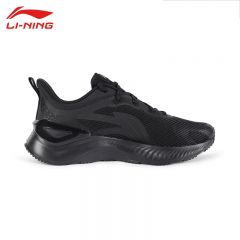 李宁（LI-NING） ARHV022-1女士缓震保护跑鞋越影舒适透气运动鞋休闲鞋黑色38码