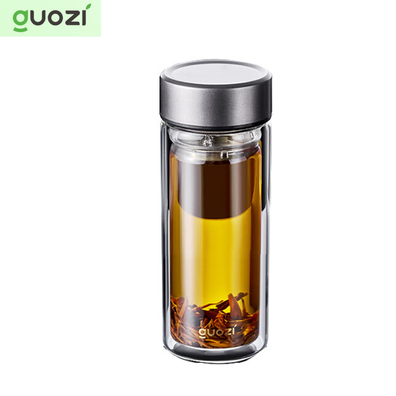 果兹（GUOZI） 骏雅双层玻璃杯GZ-S71 高硼硅玻璃隔热防烫商务泡茶杯水杯300ml