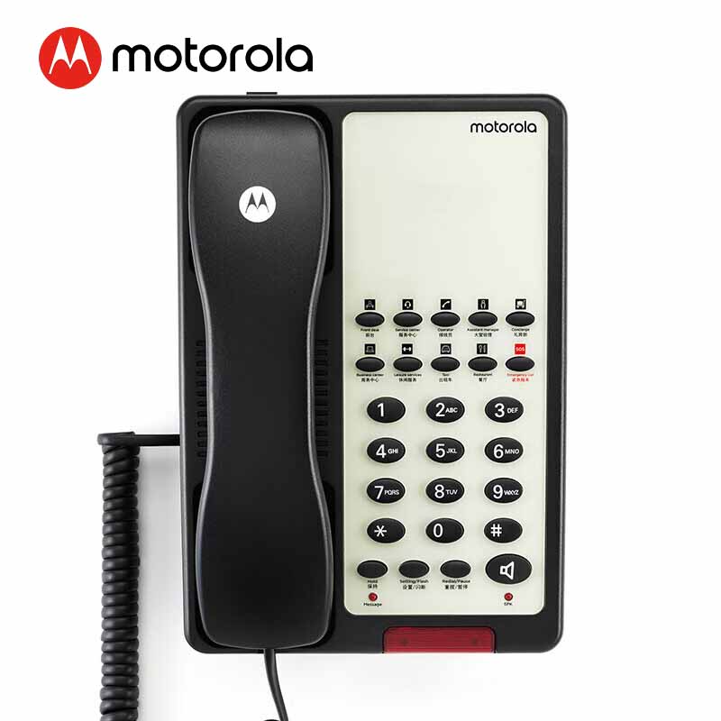 摩托罗拉（Motorola） H270C 酒店电话机宾馆客房固定座机快捷酒店旅馆壁挂电话机黑色