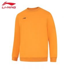李宁（LI-NING） 柔软舒适保暖男款套头无帽卫衣AWDUB25-6桔黄色5XL