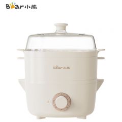 小熊（Bear） DZG-D40E1煮蛋器电蒸锅多功能锅家用电煮锅多用途锅双层蒸笼米黄色4L