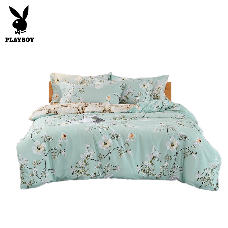 花花公子（PLAYBOY） 亲肤棉四件套-情意正浓H4QF02 200cm*230cm