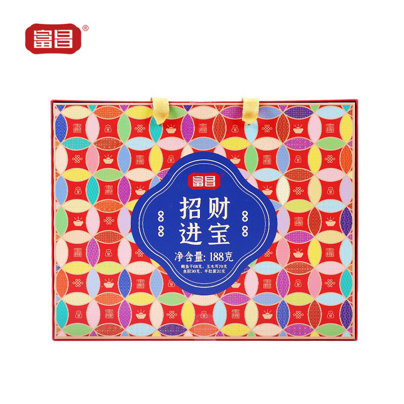 富昌 南北干货组合 海鲜海产礼盒火锅 招财进宝礼盒188g