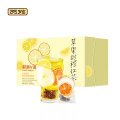 贡苑 苹果甜橙红茶147g 雪梨干片果酒水果茶包袋泡水养生花茶叶