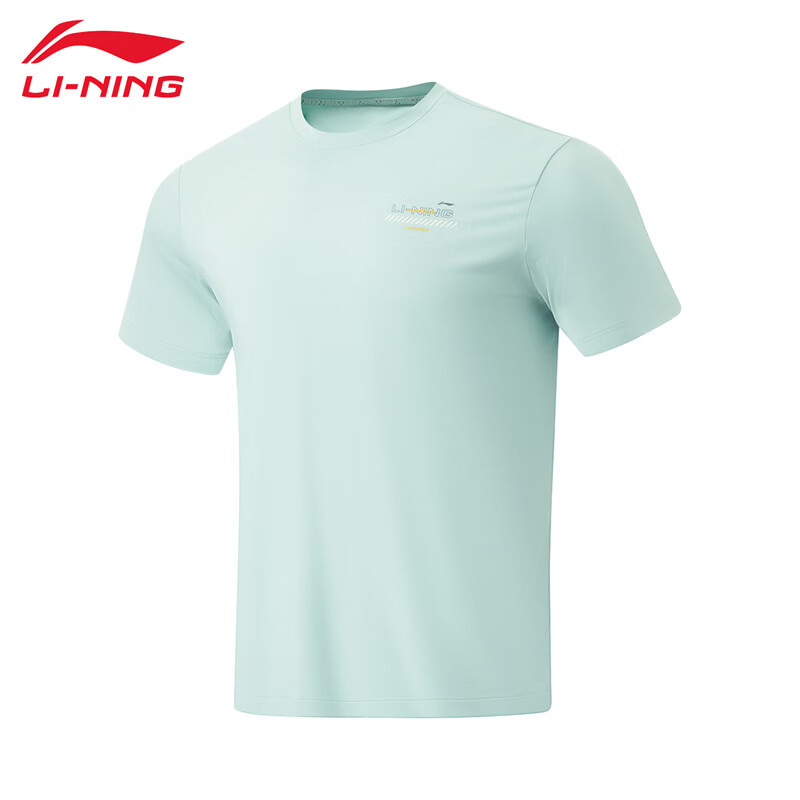 李宁（LI-NING） ATSU065-4男士舒适透气短袖T恤羽纱绿S码