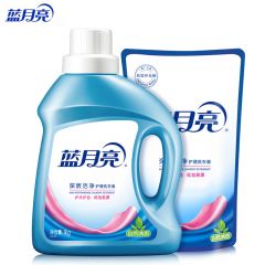 蓝月亮   深层去污温和配方自然清香 自然香洁净洗衣液1kg瓶+500g袋装