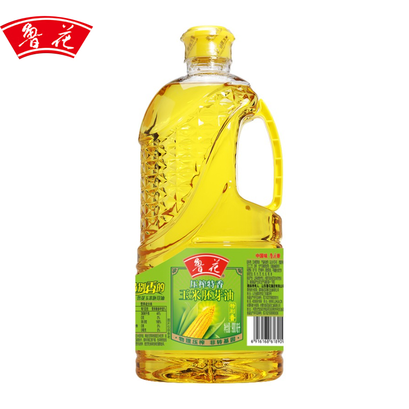 鲁花 压榨特香玉米胚芽油900ml 非转基因 食品 食用油